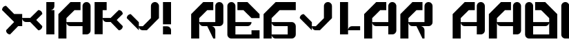 Xiaku! Regular font