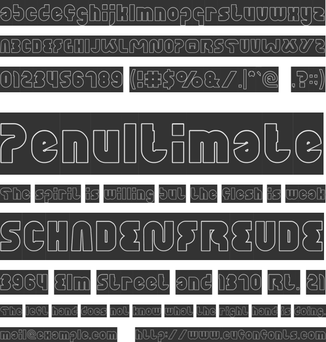 XTREME BIKE-Hollow font preview