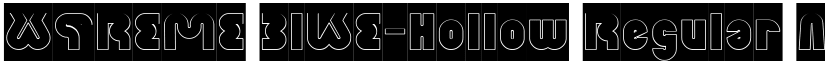 XTREME BIKE-Hollow Regular font
