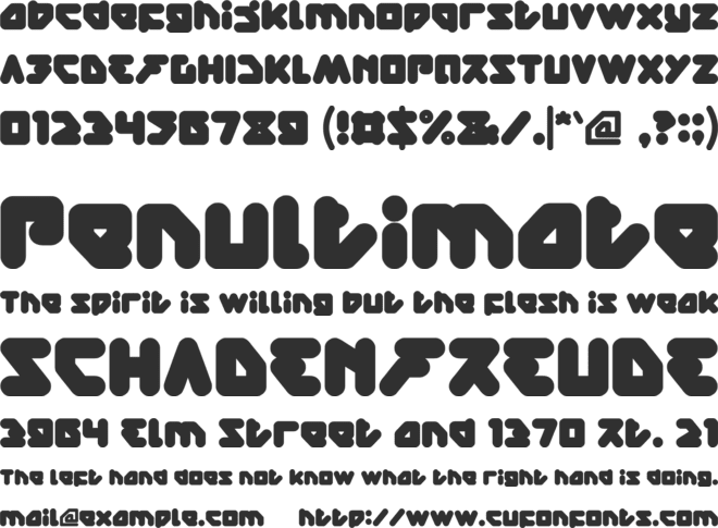 Bare Knucle Fight font preview