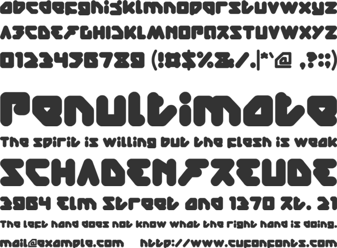 Bare Knucle Fight font preview