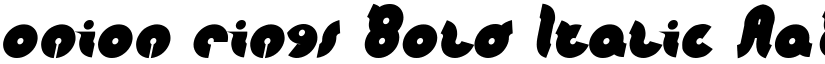 onion rings Bold Italic font