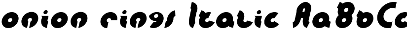 onion rings Italic font