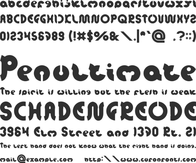 onion rings font preview