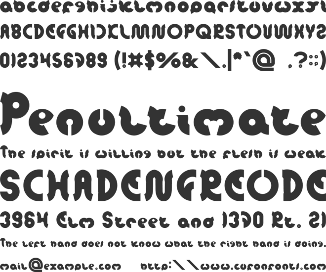 onion rings font preview