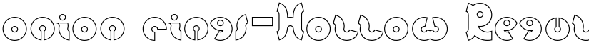 onion rings-Hollow Regular font