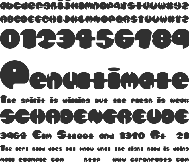 Spherometric font preview