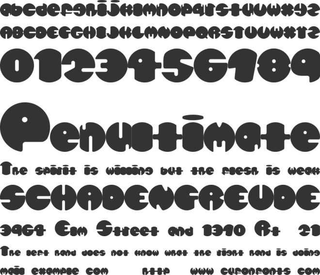 Spherometric font preview