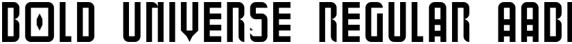 Bold Universe Regular font