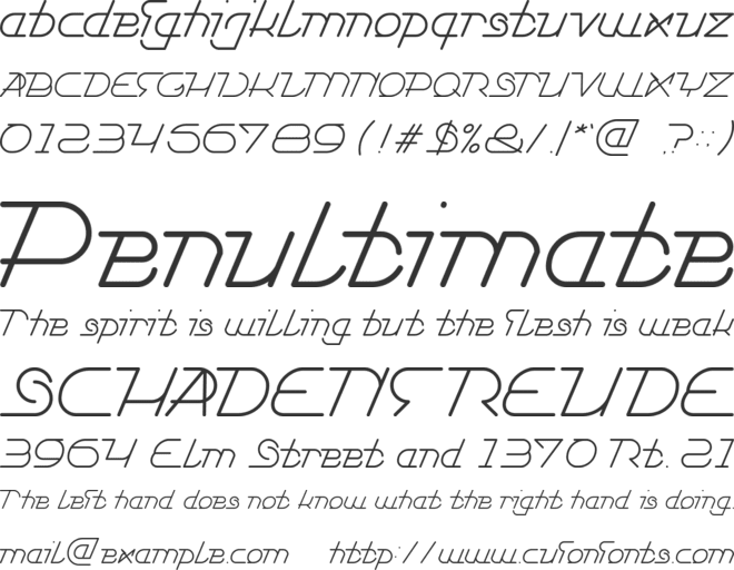 TRUE SELF RELIANT font preview