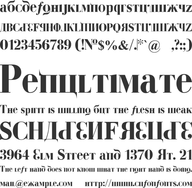 Kremlin Duma font preview