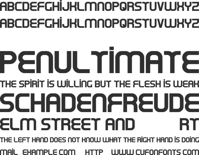 Oxin font preview