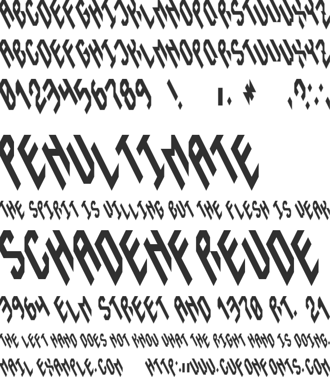 Instability font preview