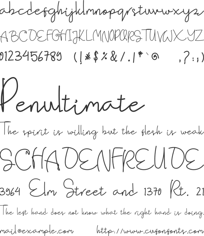 Juwita Night font preview