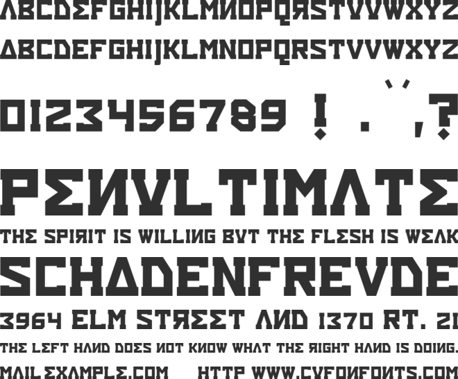 Eurocentric font preview