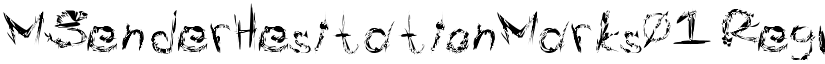 MSenderHesitationMarks01 Regular font