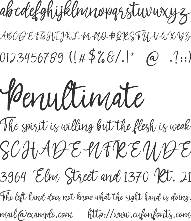 hollister Free Personal Use font preview