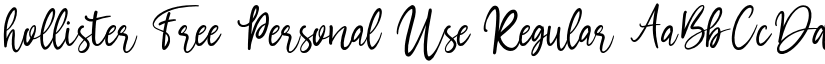 hollister Free Personal Use Regular font