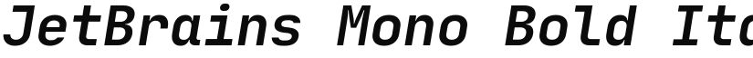 JetBrains Mono Bold Italic font