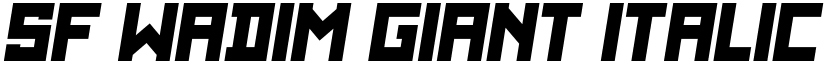 SF WADIM GIANT ITALIC font