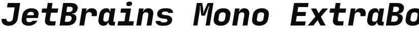 JetBrains Mono ExtraBold Italic font
