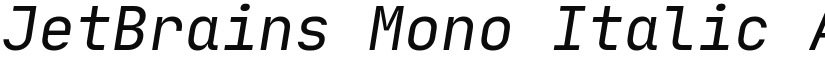 JetBrains Mono Italic font