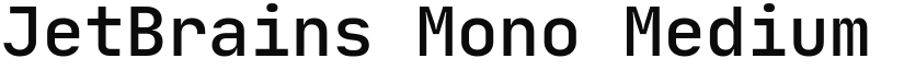 JetBrains Mono Medium font