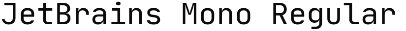 JetBrains Mono Regular font