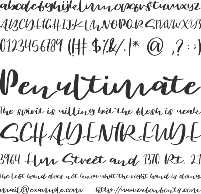 happy font preview