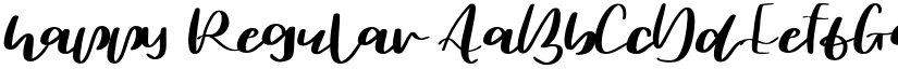happy Regular font