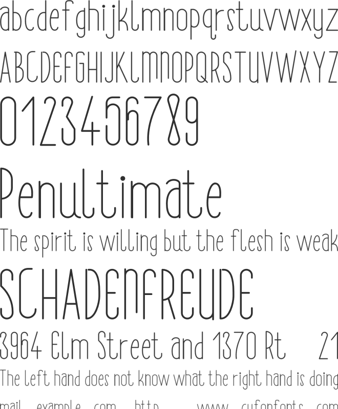 My Wife font preview