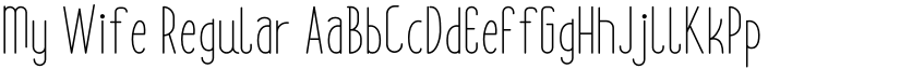 My Wife Regular font