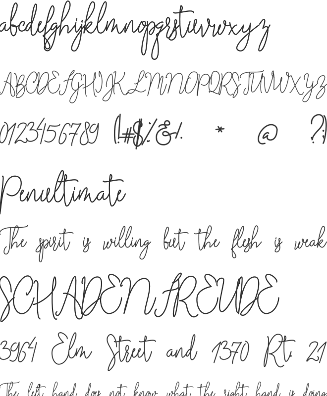 Coklatte font preview