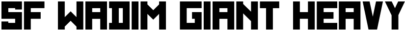 SF WADIM GIANT Heavy font