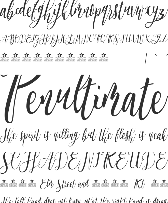 Love is the Law Personal Use font preview