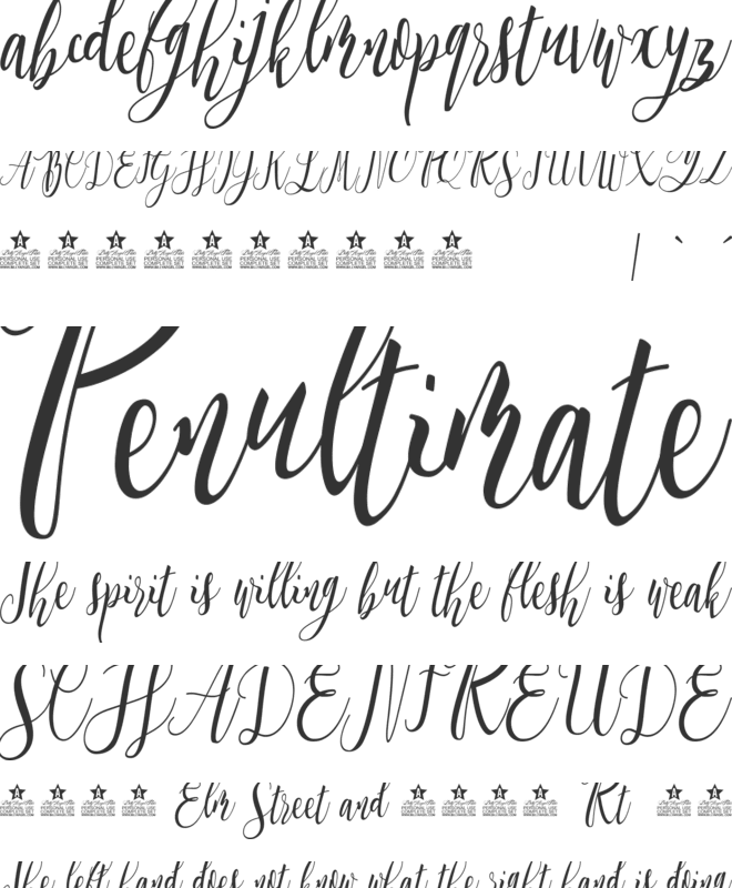 Love is the Law Personal Use font preview