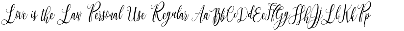 Love is the Law Personal Use Regular font