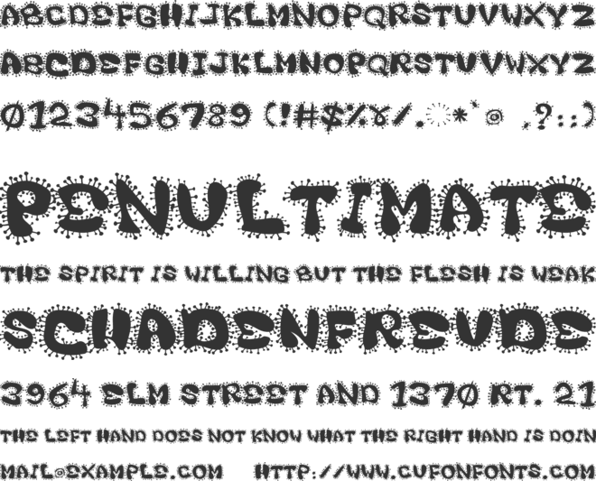 VirusIsUp font preview