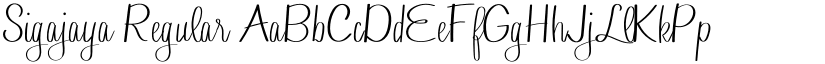 Sigajaya Regular font