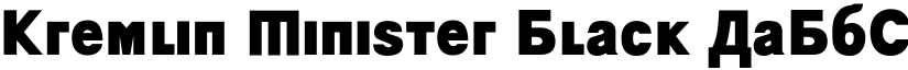 Kremlin Minister Black font