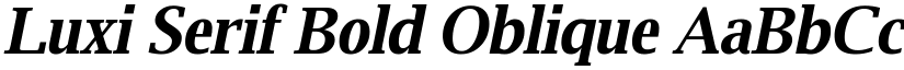 Luxi Serif Bold Oblique font