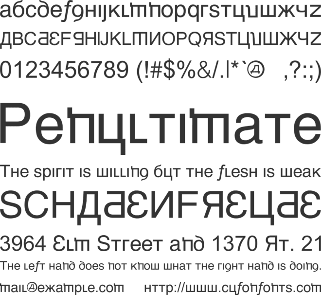 Kremlin Minister font preview