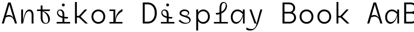 Antikor Display Book font