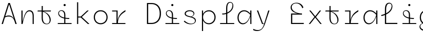 Antikor Display ExtraLight font