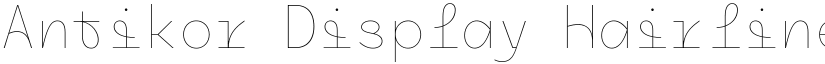 Antikor Display Hairline font