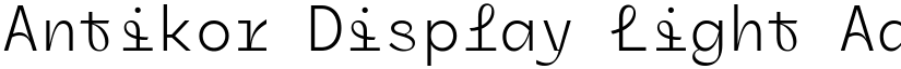 Antikor Display Light font