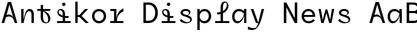 Antikor Display News font
