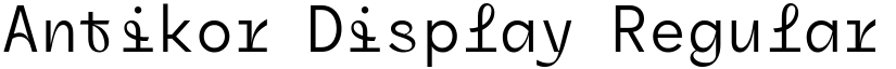 Antikor Display Regular font