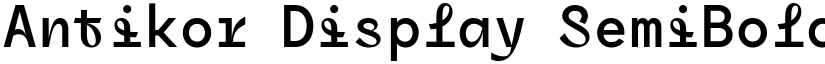 Antikor Display SemiBold font