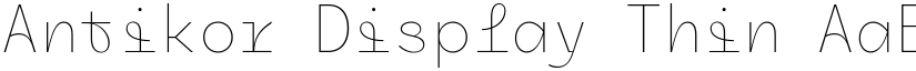 Antikor Display Thin font